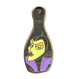 Walt Disney Pin Trading Maleficent Villain Bowling Pin 2008 DLR Lanyard Series